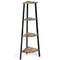4 Tier Corner Shelf Ladder Bookcase Space Saving Display Brown Black